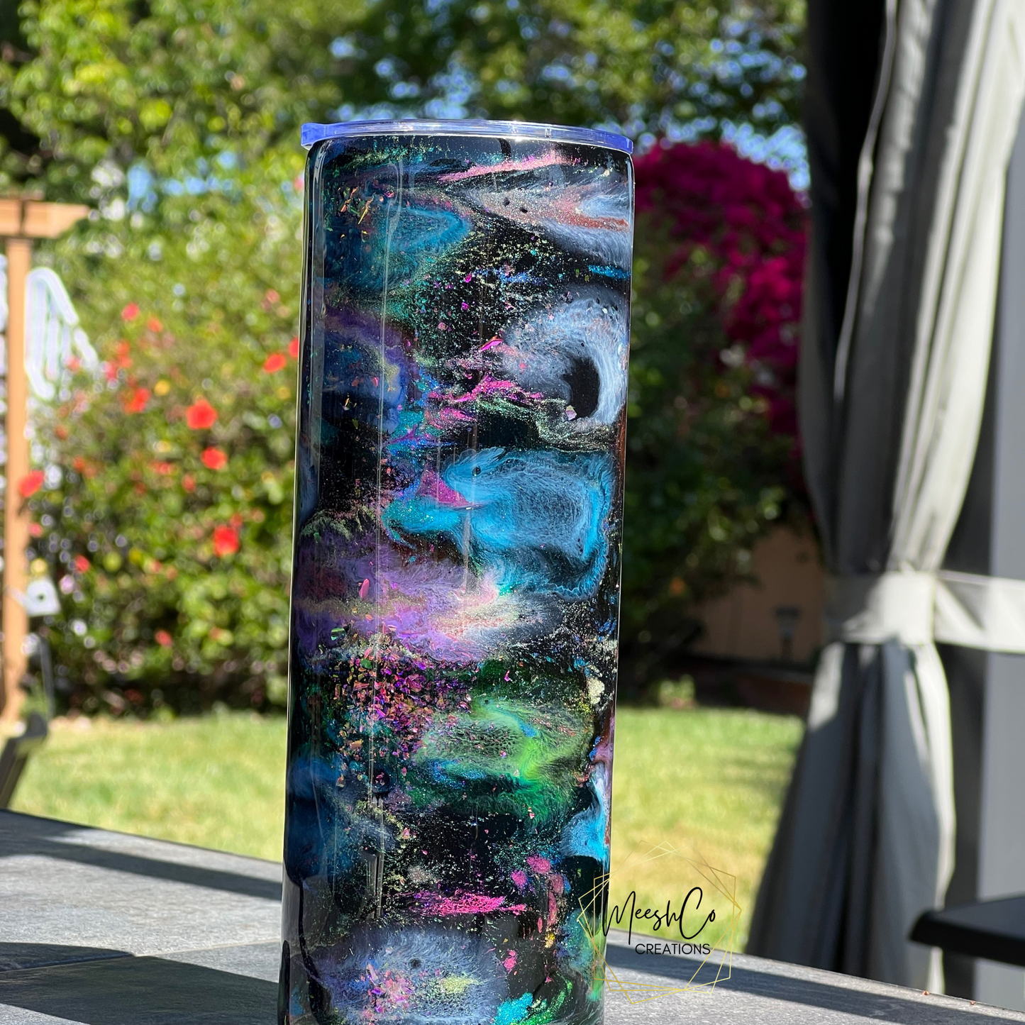 Galaxy 20 oz. Glitter Tumbler - Ready to Personalize or Ship