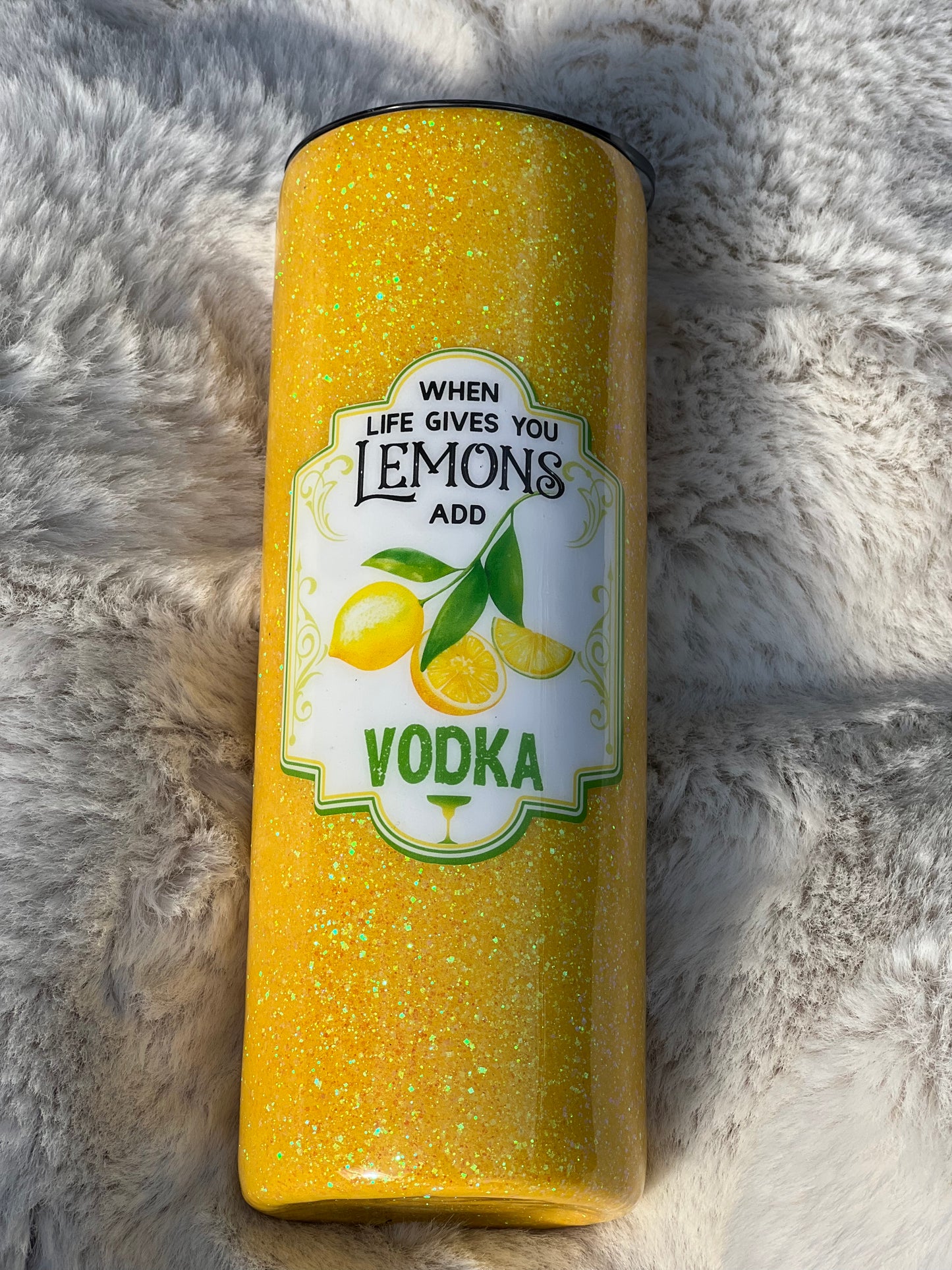 When Life Hands You Lemons  20oz. Glitter Cup
