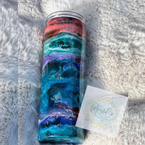 Alcohol Ink Swirl Tumbler Cup - Ready to Ship (RTS)