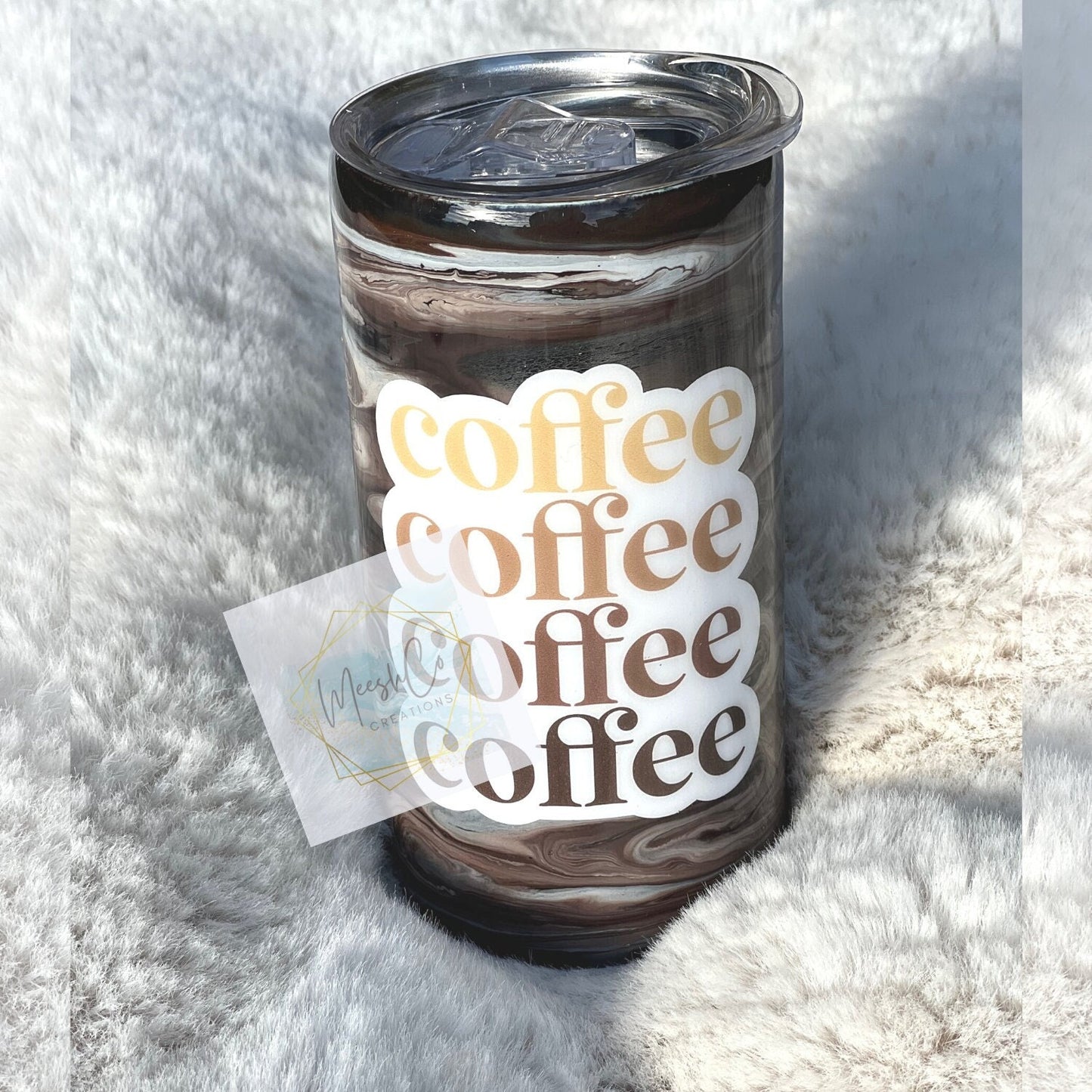 Alcohol Ink Swirl Coffee Tumbler Cups - Ready to Ship (RTS)