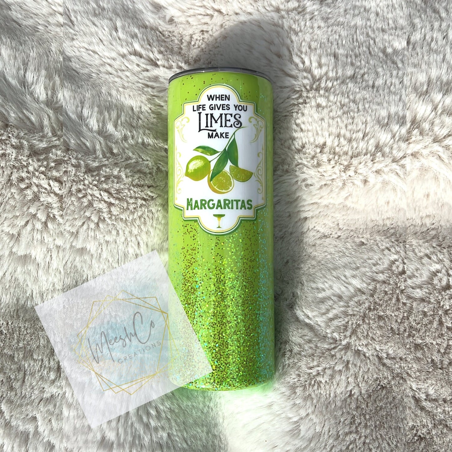 20 oz. When Life Hands You Lemons or Limes - Ready to Ship (RTS) Glitter Tumbler Cups