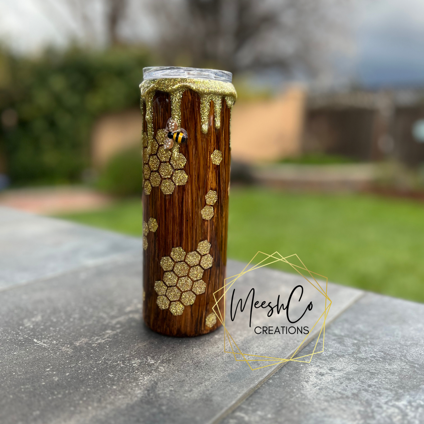 Beehive Peekaboo 20 oz. Glitter Tumbler - Ready to Ship