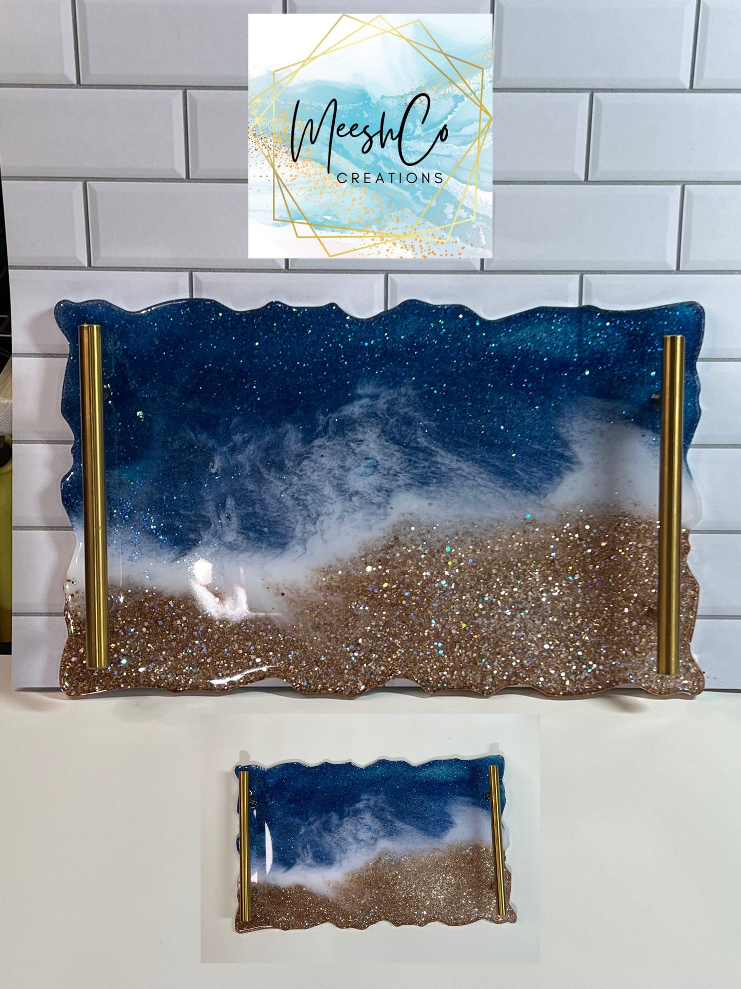 Beach Themed Epoxy Tray