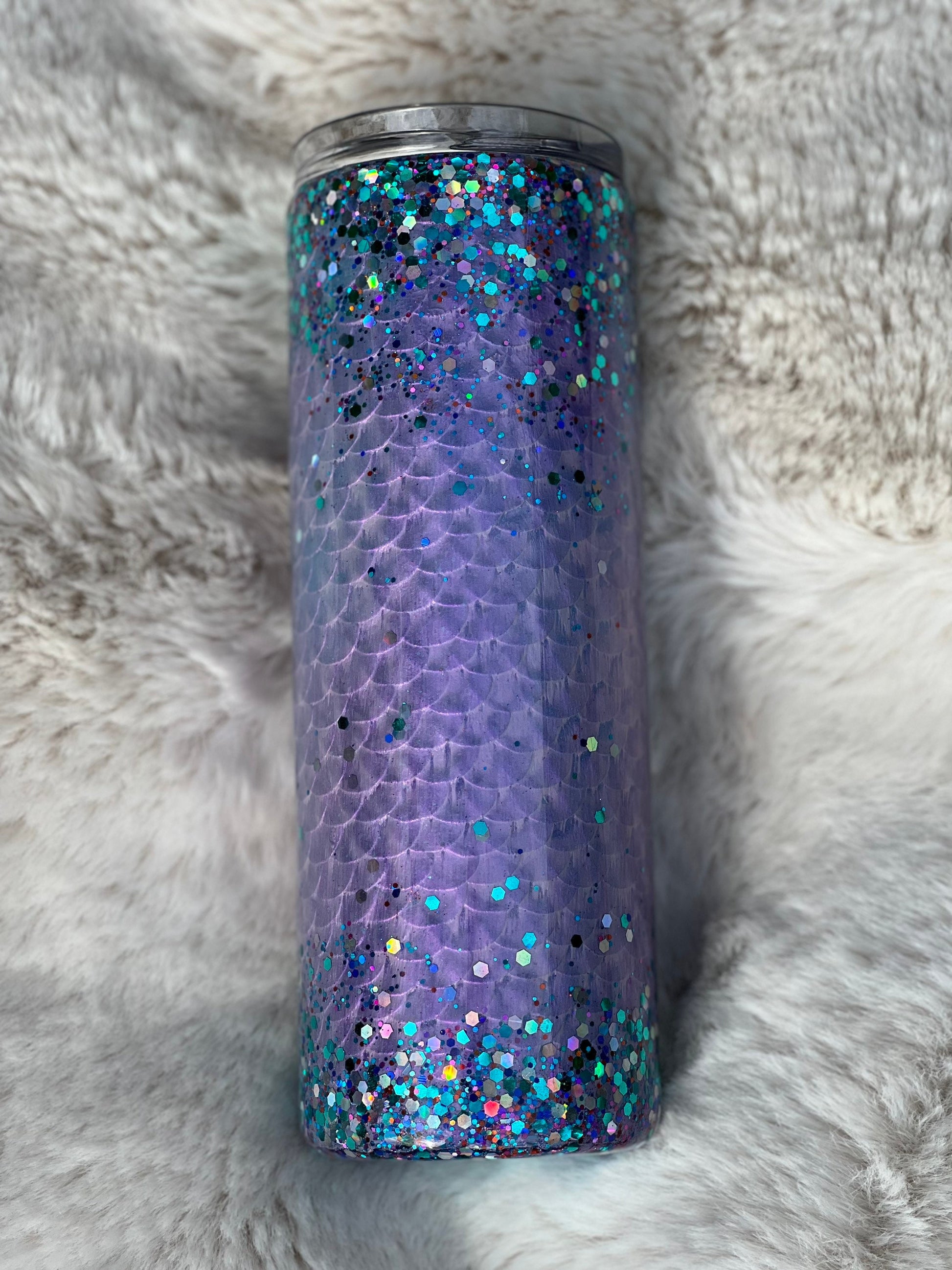 Purple Glitter Tumbler  Glitter tumbler cups, Glitter tumbler